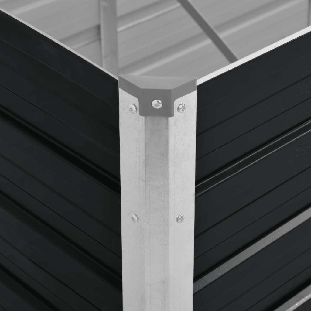 Garten-Hochbeet 320 X 80 X 45 Cm Verzinkter Stahl