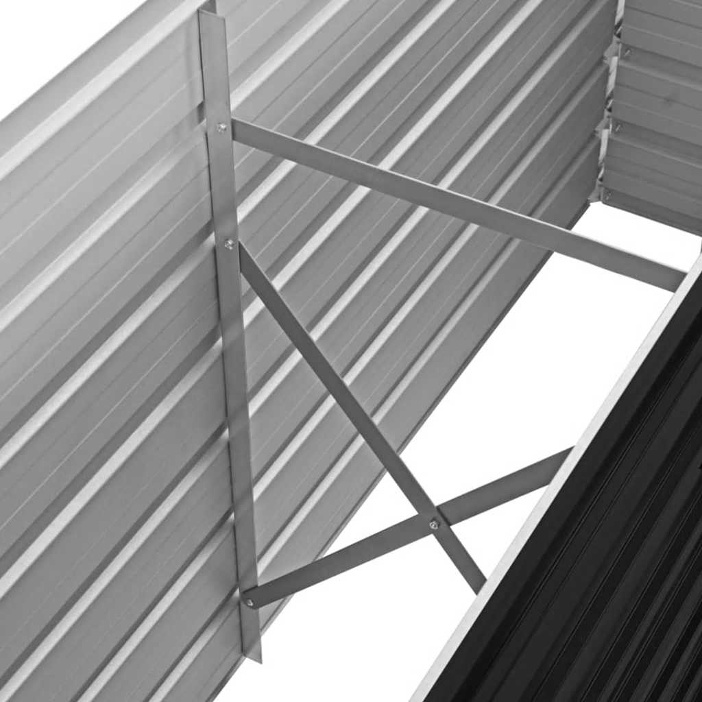 Garten-Hochbeet 160 X 40 X 77 Cm Verzinkter Stahl