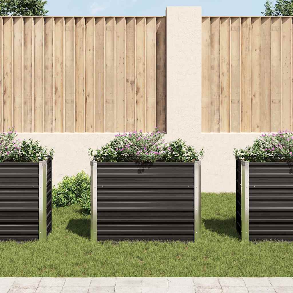 Garten-Hochbeet 100 X 40 X 77 Cm Verzinkter Stahl