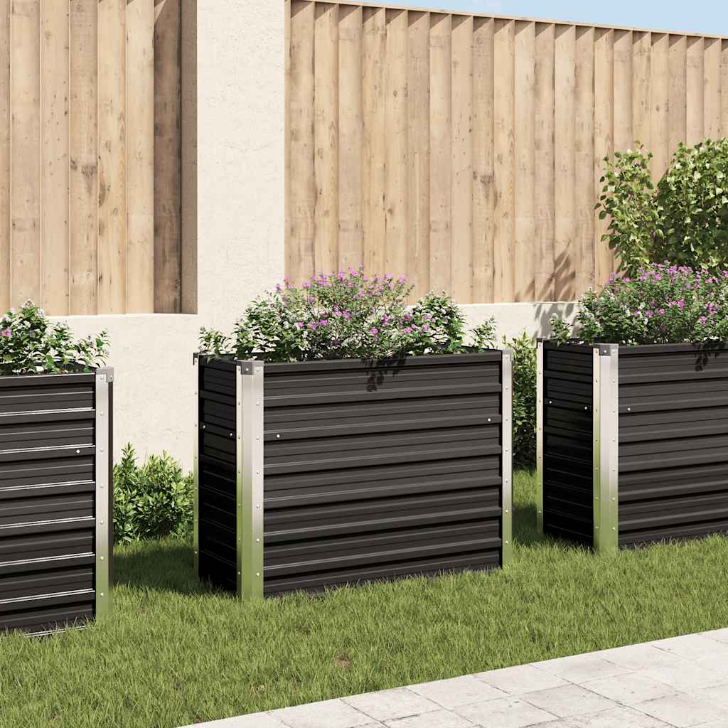 Garten-Hochbeet 100 X 40 X 77 Cm Verzinkter Stahl