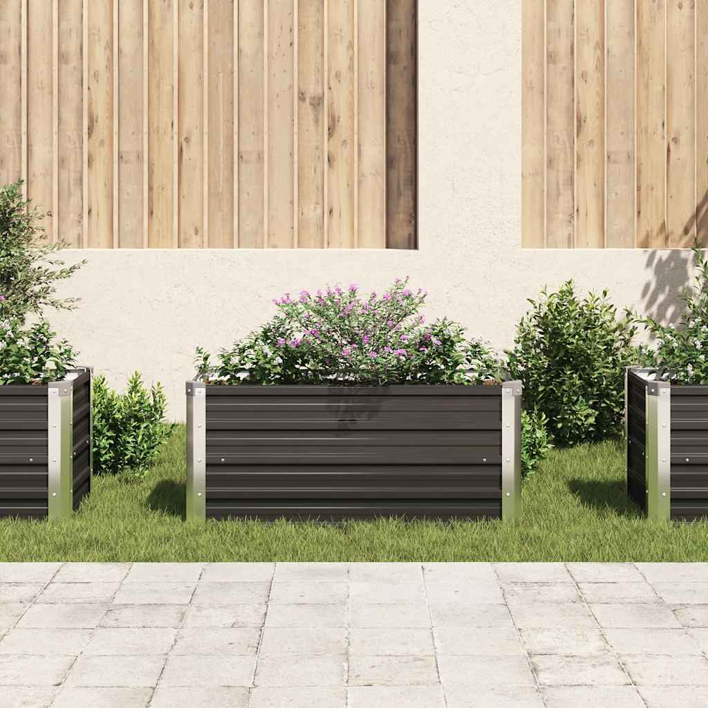 Garten-Hochbeet 100 X 40 X 45 Cm Verzinkter Stahl