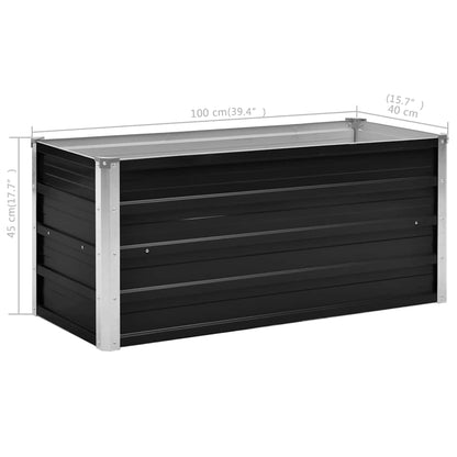 Garten-Hochbeet 100 X 40 X 45 Cm Verzinkter Stahl