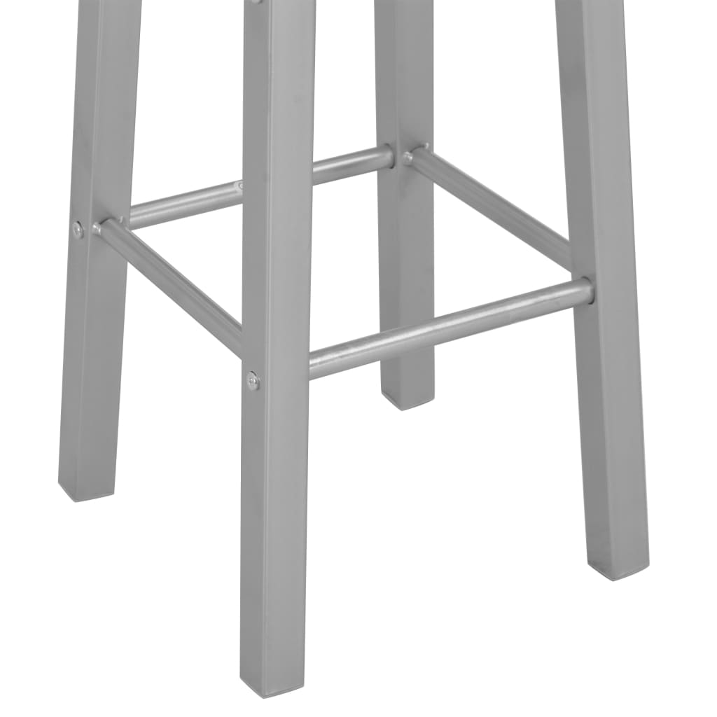 3-Tlg. Bar-Set Holz Und Stahl Schwarz