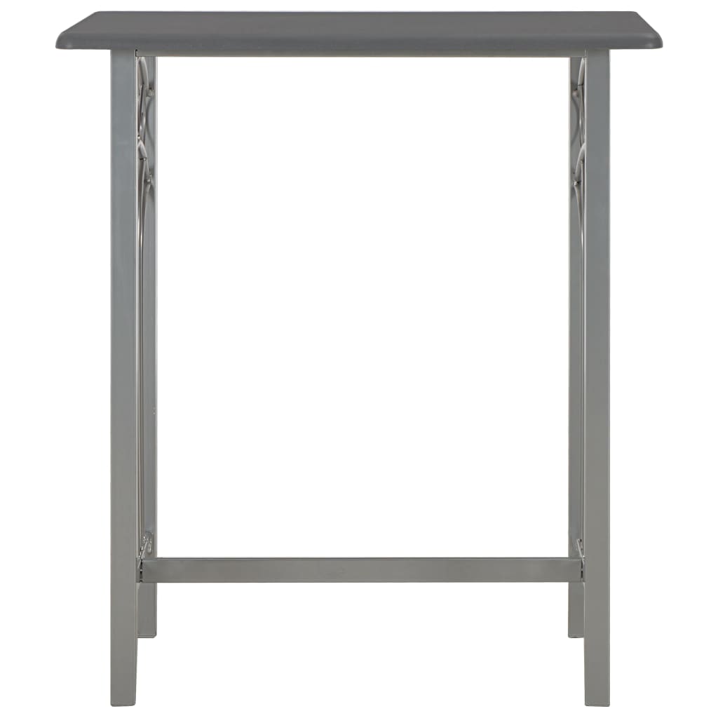 3-Tlg. Bar-Set Holz Und Stahl Anthrazit