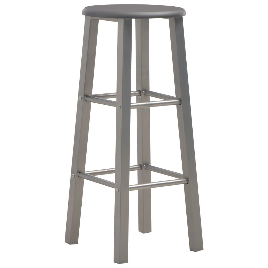 3-Tlg. Bar-Set Holz Und Stahl Anthrazit