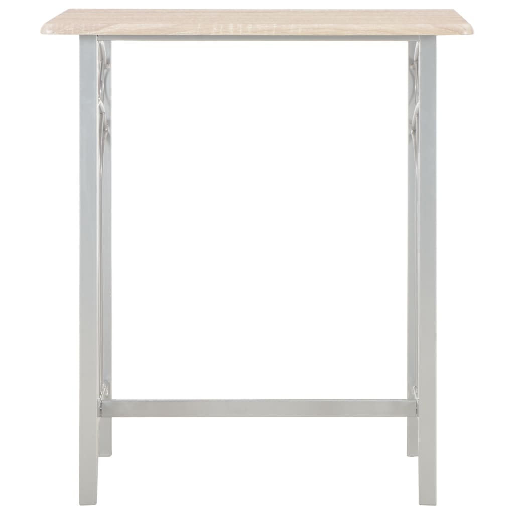3-Tlg. Bar-Set Holz Und Stahl