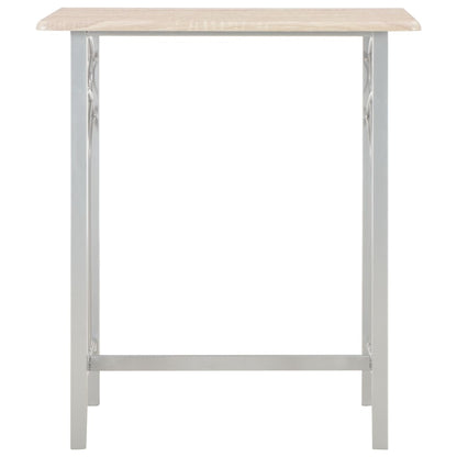 3-Tlg. Bar-Set Holz Und Stahl