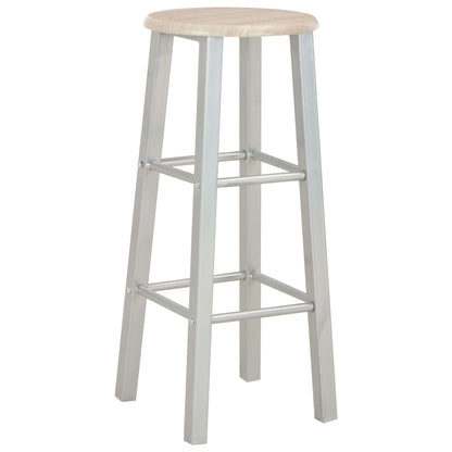 3-Tlg. Bar-Set Holz Und Stahl