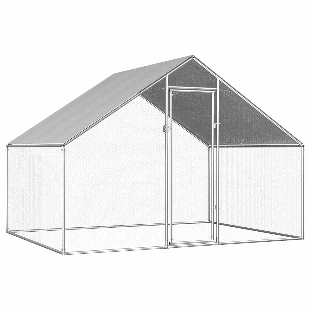 Outdoor-Hühnerkäfig 2,75X8X1,92 M Verzinkter Stahl