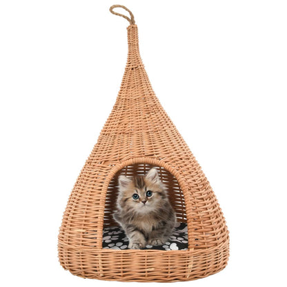 Katzenhaus Mit Kissen 40X60 Cm Naturweide Tipi