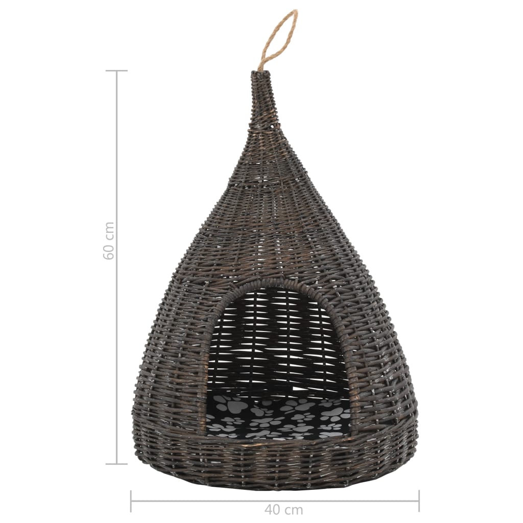 Katzenhaus Mit Kissen 40X60 Cm Naturweide Tipi
