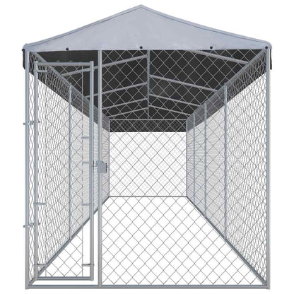 Outdoor-Hundezwinger Mit Überdachung 760X190X225 Cm