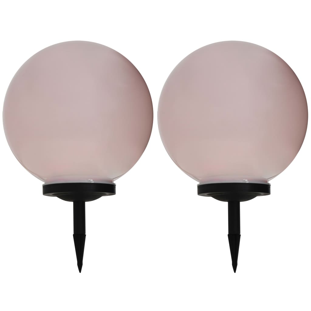 Außen-Solarlampen 2 Stk. Led Kugel Rgb