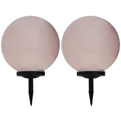 Außen-Solarlampen 2 Stk. Led Kugel Rgb