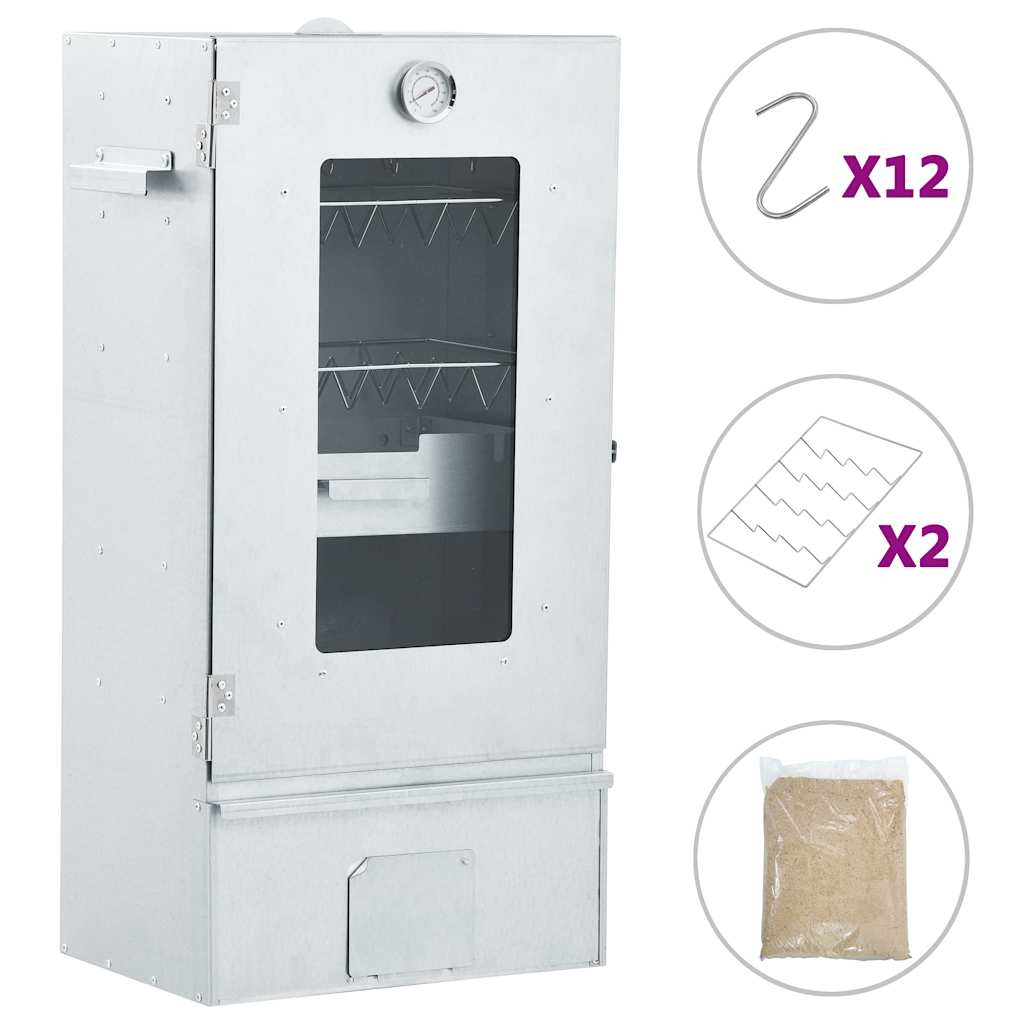 Räucherofen Mit 1 Kg Hackschnitzel 44,5 X 29 X 83 Cm