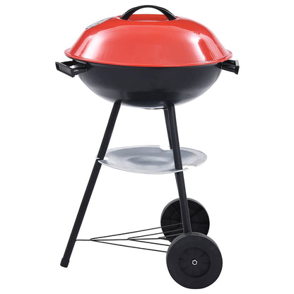 Tragbarer Holzkohlegrill Xxl Mit Rädern 44 Cm