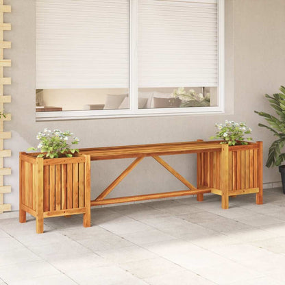 Garten-Eckbank Mit Pflanzkübel 117×117×40 Cm Massivholz Akazie