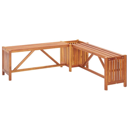 Garten-Eckbank Mit Pflanzkübel 117×117×40 Cm Massivholz Akazie