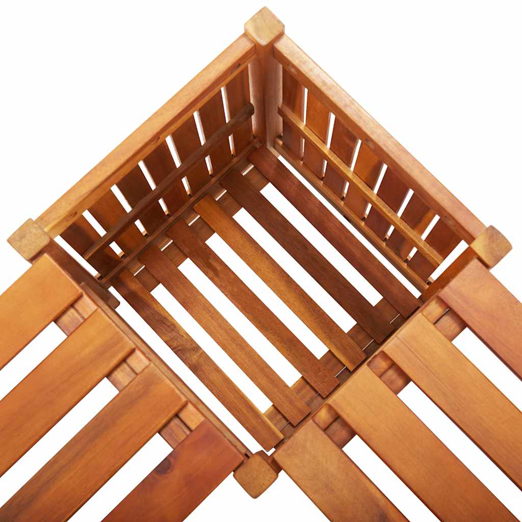 Garten-Eckbank Mit Pflanzkübel 117×117×40 Cm Massivholz Akazie
