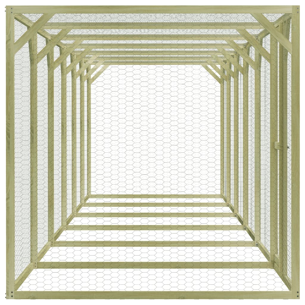 Hühnerkäfig 1,5X9X1,5 M Imprägniertes Kiefernholz