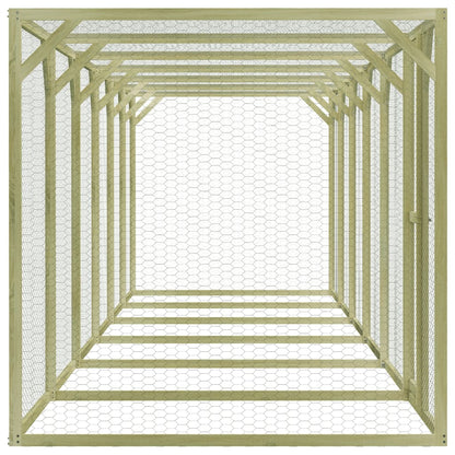 Hühnerkäfig 1,5X9X1,5 M Imprägniertes Kiefernholz