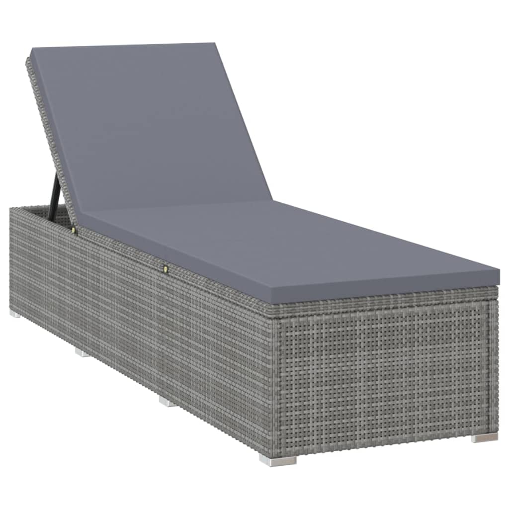 Sonnenliege Mit Auflage Poly Rattan