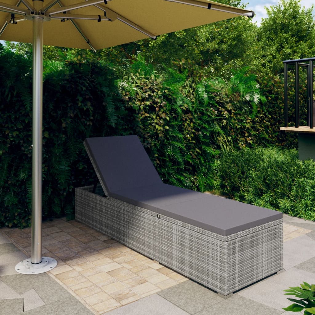 Sonnenliege Mit Auflage Poly Rattan