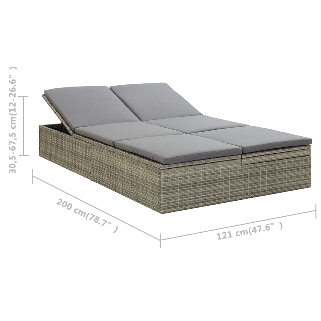 Sonnenliege Mit Auflage Poly Rattan