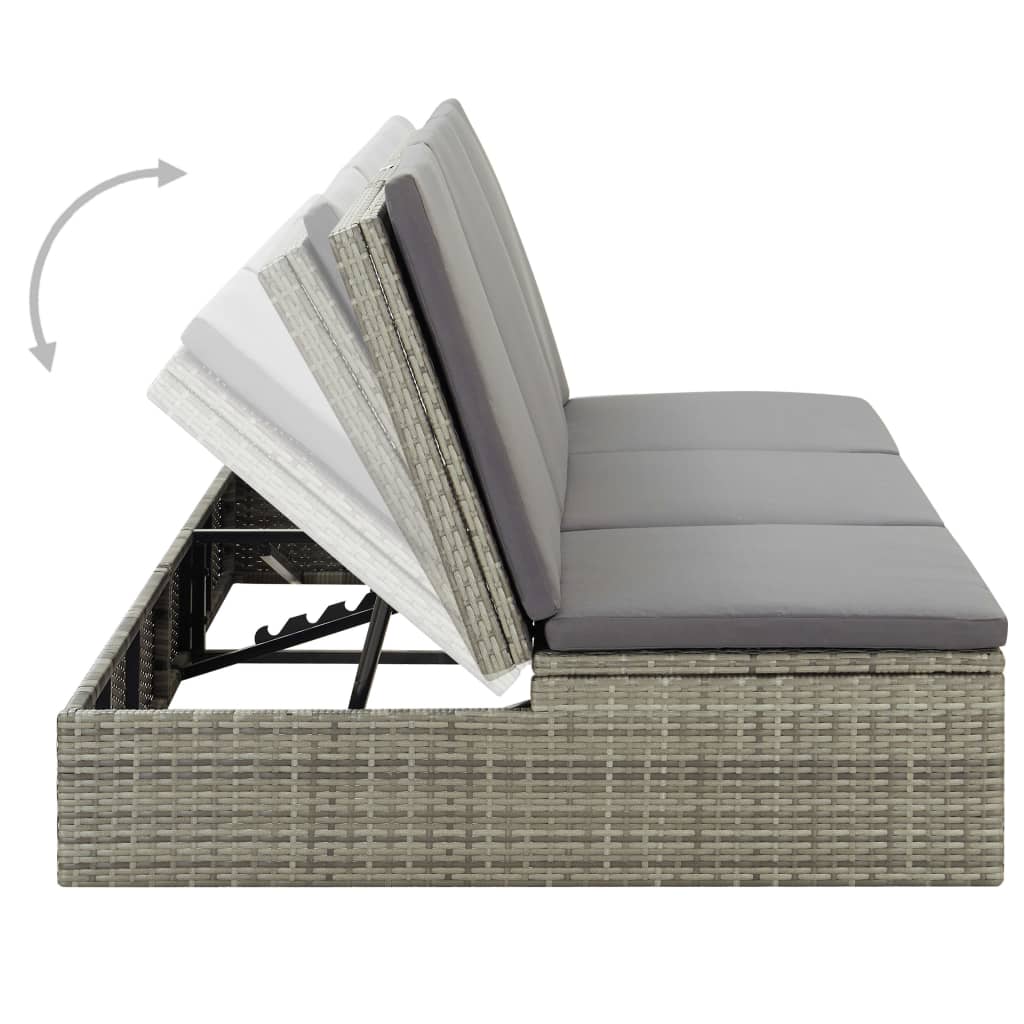 Sonnenliege Mit Auflage Poly Rattan