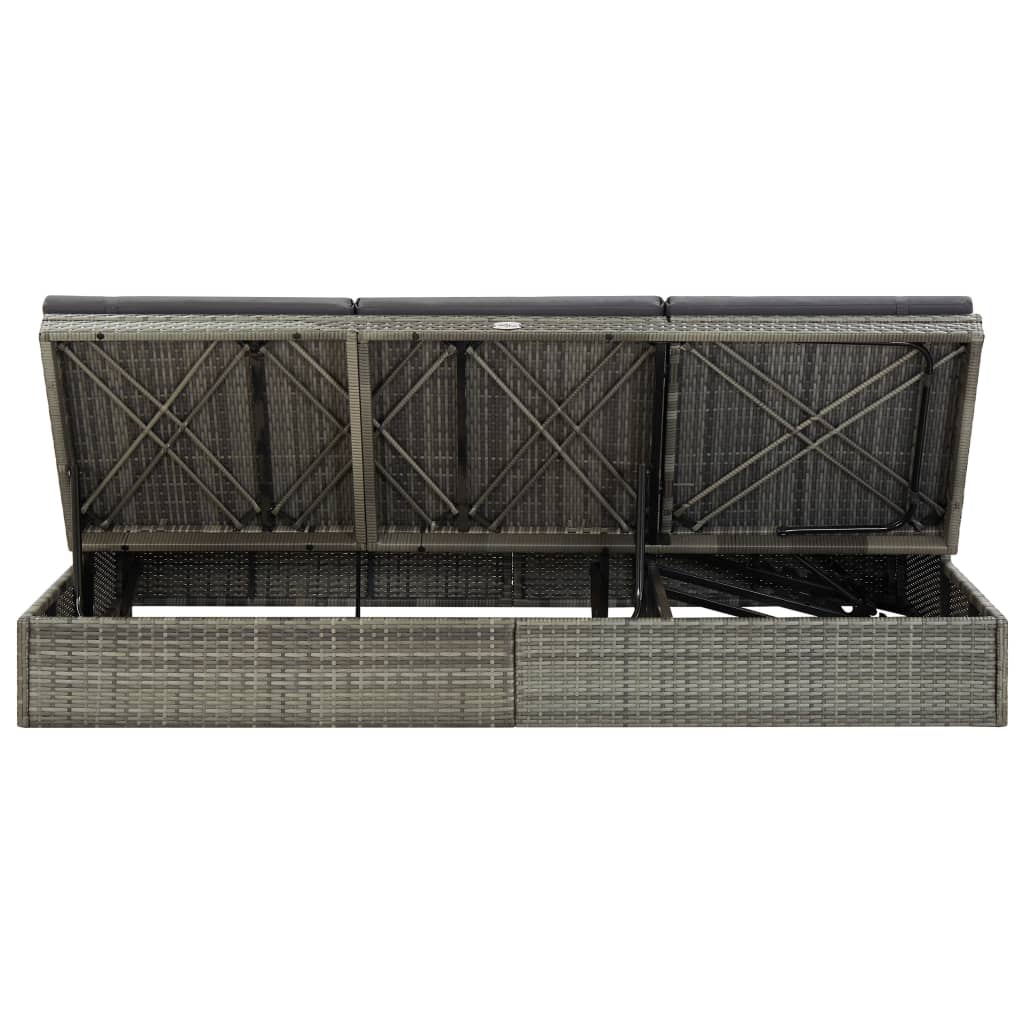 Sonnenliege Mit Auflage Poly Rattan