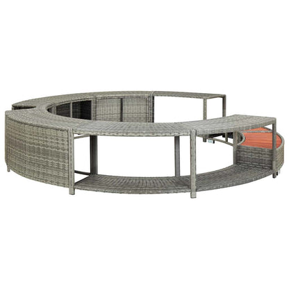 Whirlpool-Umrandung Poly Rattan