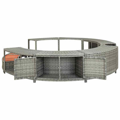 Whirlpool-Umrandung Poly Rattan