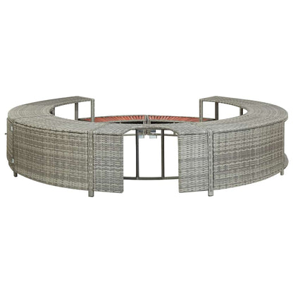 Whirlpool-Umrandung Poly Rattan
