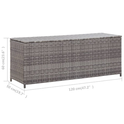 Garten-Auflagenbox 120X50X60 Cm Poly Rattan