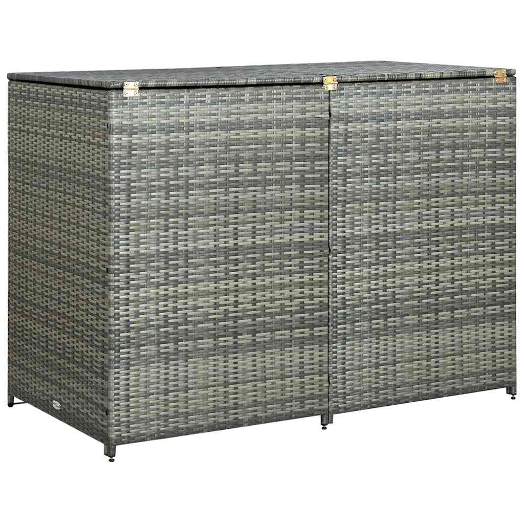 Mülltonnenbox Für 2 Tonnen Poly Rattan 148×77×111 Cm