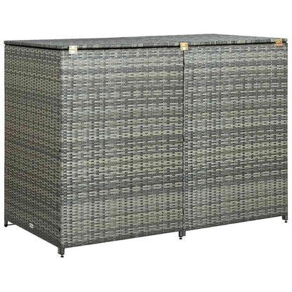 Mülltonnenbox Für 2 Tonnen Poly Rattan 148×77×111 Cm
