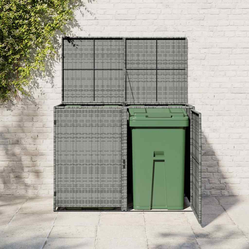 Mülltonnenbox Für 2 Tonnen Poly Rattan 148×77×111 Cm