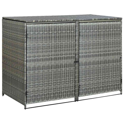 Mülltonnenbox Für 2 Tonnen Poly Rattan 148×77×111 Cm