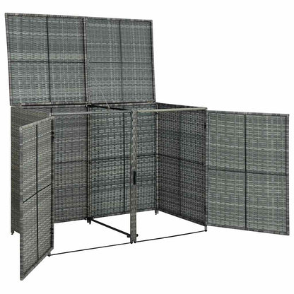 Mülltonnenbox Für 2 Tonnen Poly Rattan 148×77×111 Cm