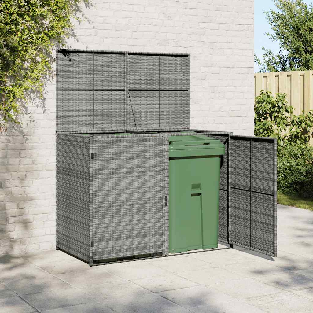 Mülltonnenbox Für 2 Tonnen Poly Rattan 148×77×111 Cm
