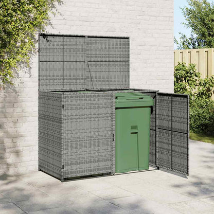 Mülltonnenbox Für 2 Tonnen Poly Rattan 148×77×111 Cm