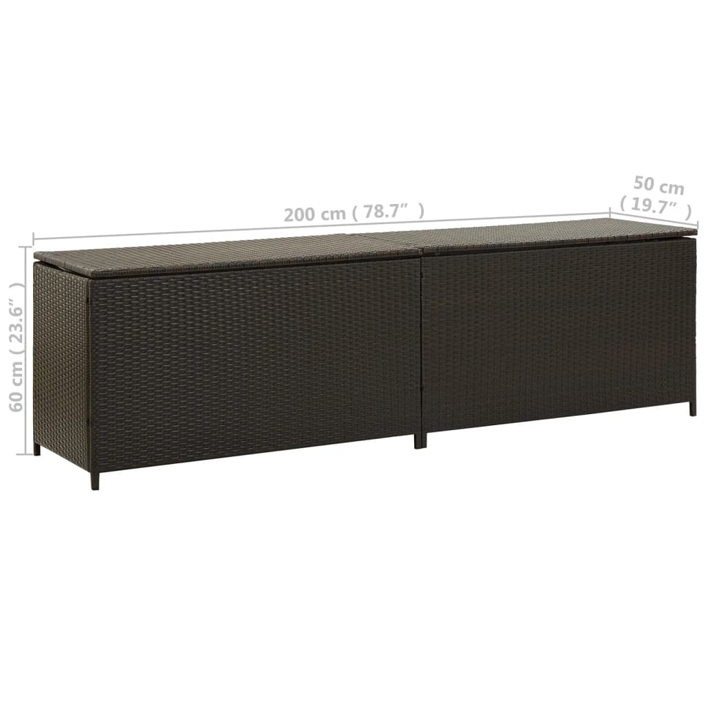 Gartenbox Poly Rattan 200X50X60 Cm