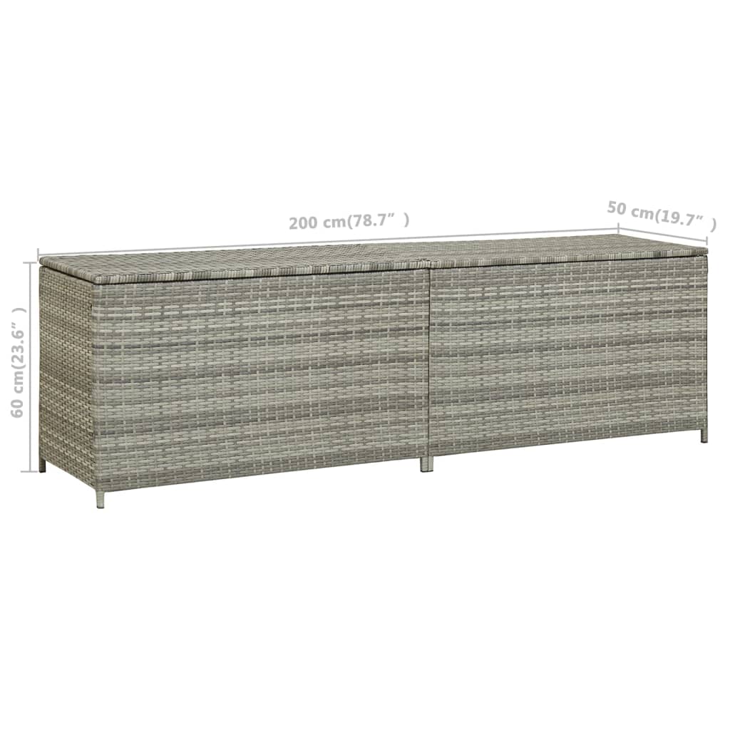 Gartenbox Poly Rattan 200X50X60 Cm