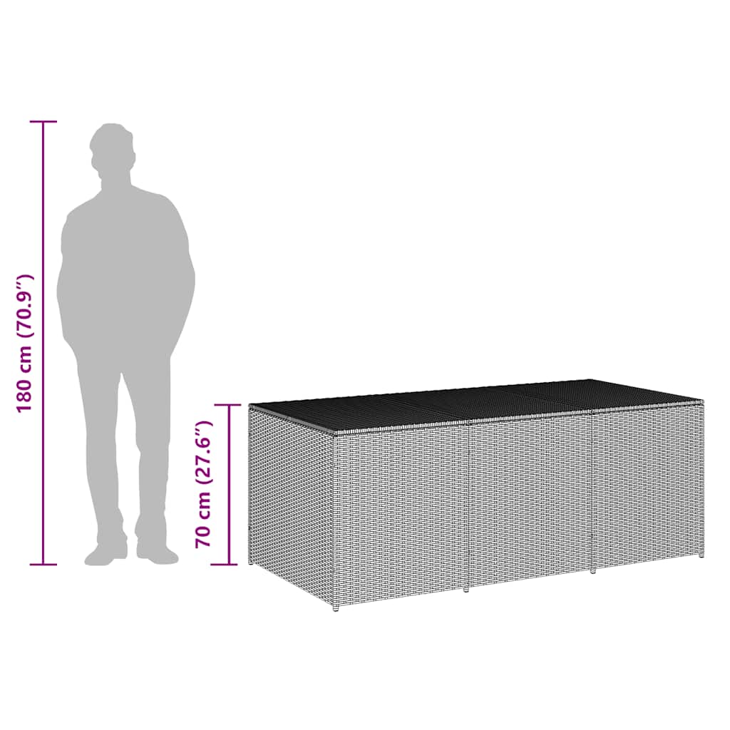 Gartenbox Poly Rattan 180X90X70 Cm