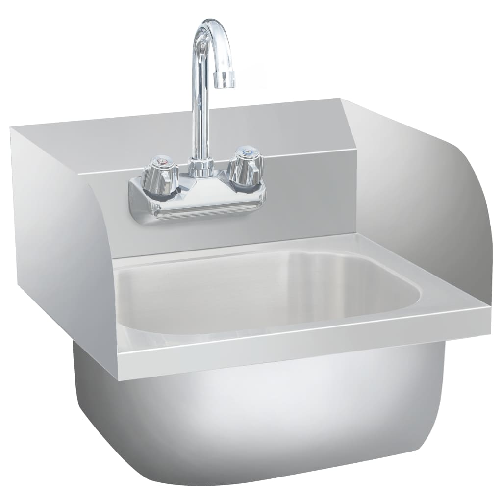 Gastro-Handwaschbecken Mit Wasserhahn Edelstahl