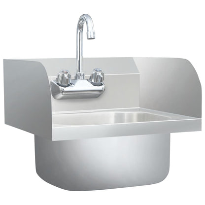 Gastro-Handwaschbecken Mit Wasserhahn Edelstahl