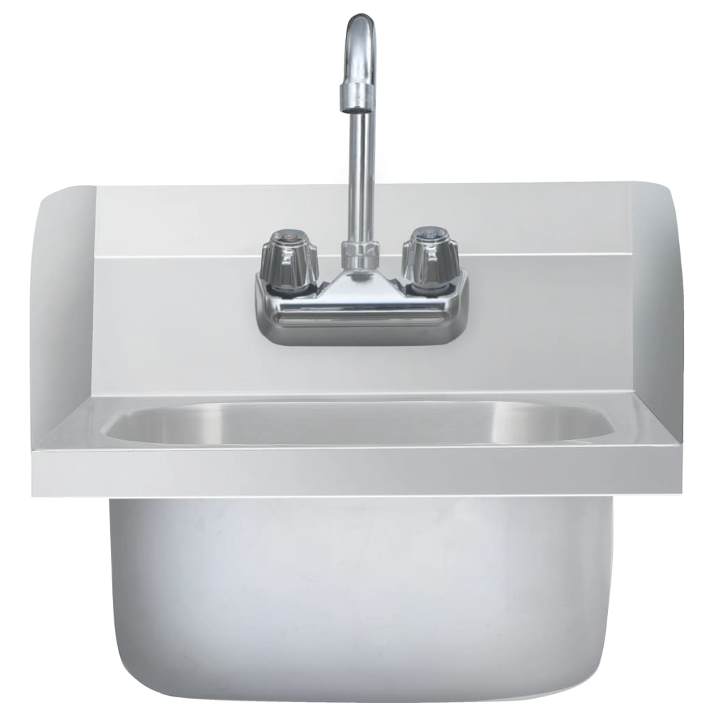 Gastro-Handwaschbecken Mit Wasserhahn Edelstahl