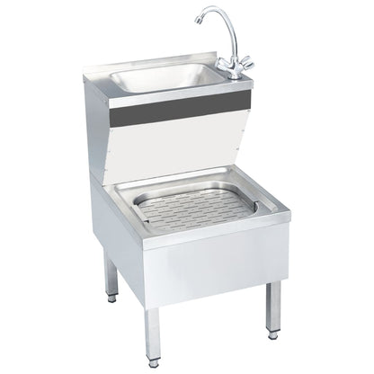 Gastro-Handwaschbecken Mit Wasserhahn Freistehend Edelstahl