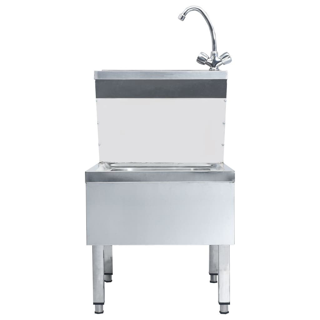 Gastro-Handwaschbecken Mit Wasserhahn Freistehend Edelstahl