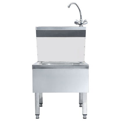 Gastro-Handwaschbecken Mit Wasserhahn Freistehend Edelstahl
